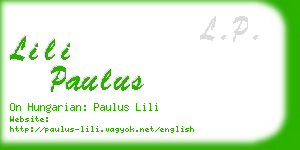 lili paulus business card